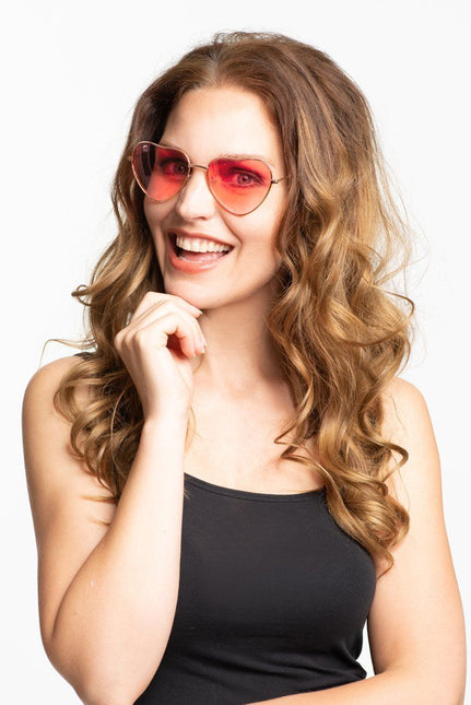 Hartjes Bril Rood Love