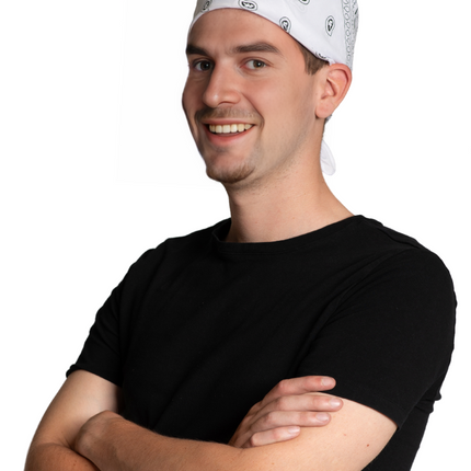 Witte Bandana 52cm