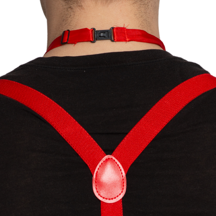 Set Bretels/Bril/Strik Rood