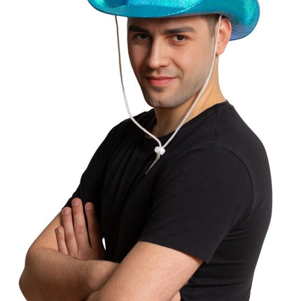 Cowboy Hoed Shiny Turquoise