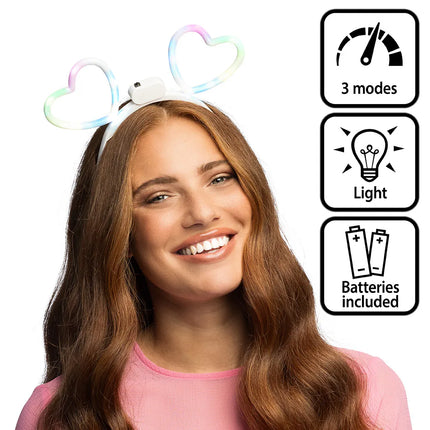 LED diadeem Glowing hearts