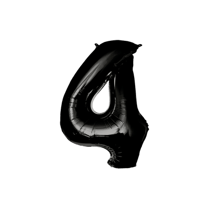 4 Jaar Cijfer Ballon Zwart 86cm van Paper Dreams koop je bij Partywinkel