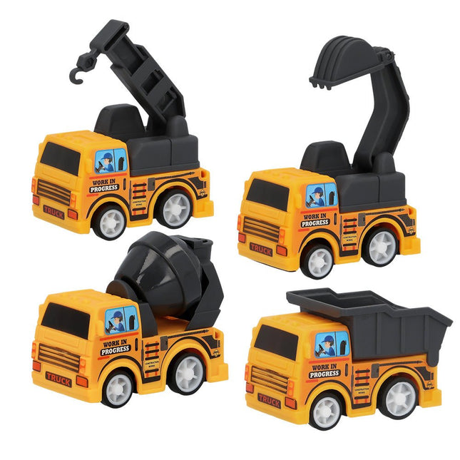 Bouw Uitdeelcadeautjes Terugtrek Auto'S 5,5cm 4st van Boland koop je bij Partywinkel