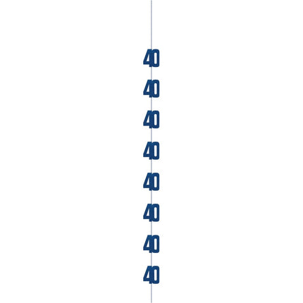 40 Jaar Hangdecoratie Blauw 1,52m van Unique koop je bij Partywinkel