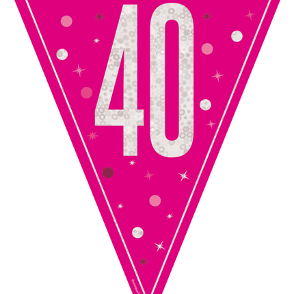 40 Jaar Slinger Roze 2,5m van Unique koop je bij Partywinkel