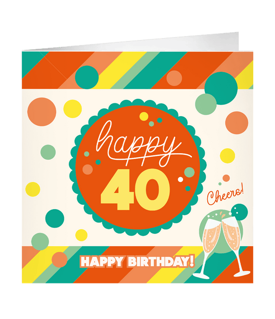 40 Jaar Wenskaart 23cm van Paper Dreams koop je bij Partywinkel