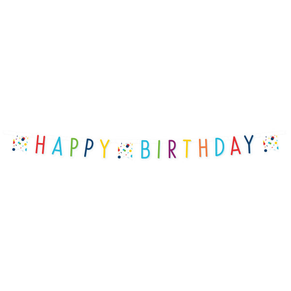 Letterbanner – Confetti Birthday – 180 x 13,8 cm