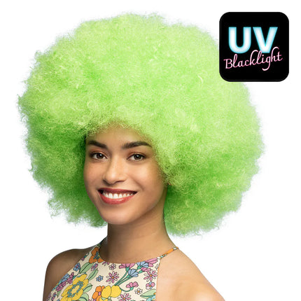 Pruik Sugar neongroen UV
