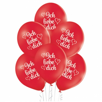 Rood Ballonnen Ich Liebe Dich 30cm 10st