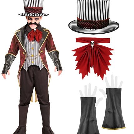 Circus Kostuum Zwart Rood Kind