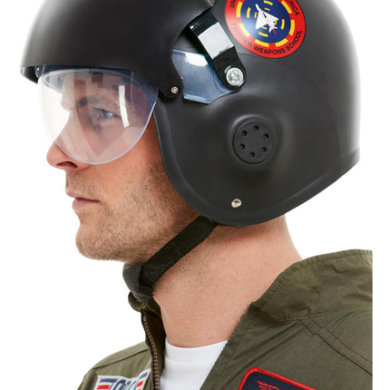 Top Gun Deluxe Helm, Zwart