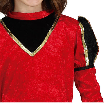 Pietenpak Jurk Kind Rood/Goud