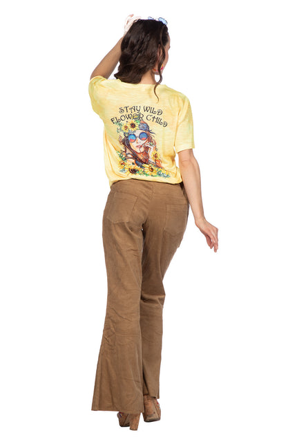 Hippie 60S Broek Bruin Dames