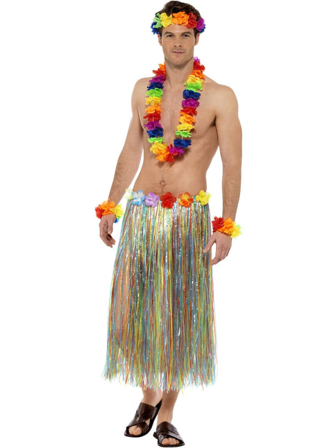 Hawaii Krans Set Regenboog 4 delig
