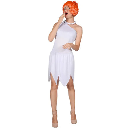 Wit Kostuum Dames Wilma Flintstone