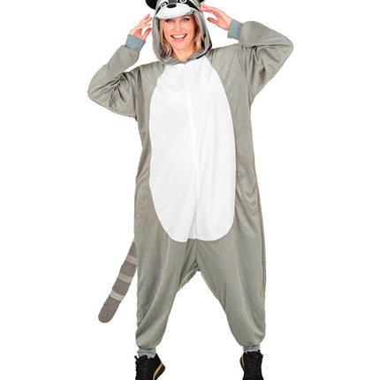 Wasbeer Jumpsuit met Kap