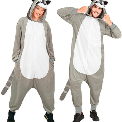 Wasbeer Jumpsuit met Kap