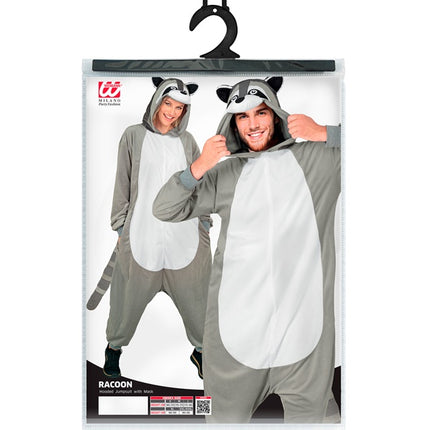 Wasbeer Jumpsuit met Kap