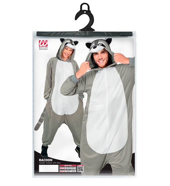 Wasbeer Jumpsuit met Kap