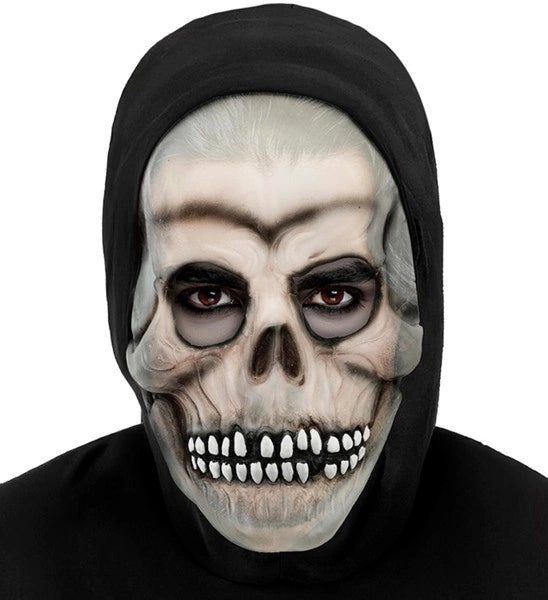 Halloween Schedelmasker met Kap Glow in the Dark