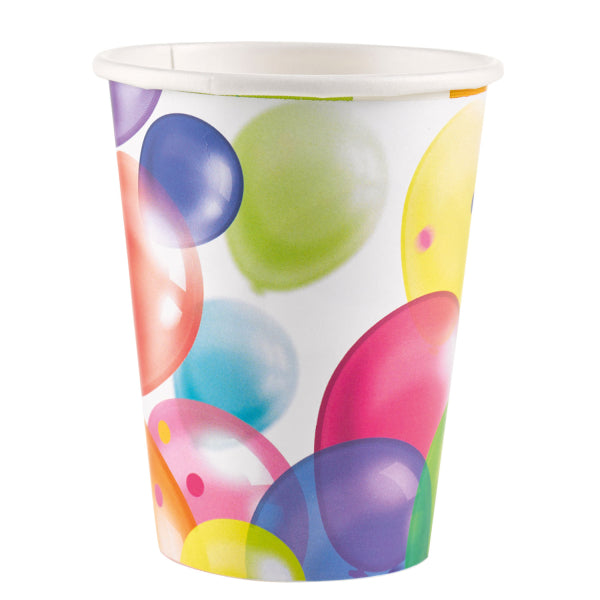 8 Bekers Balloons Papier 250 ml