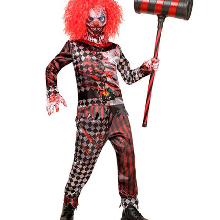 Clown Kostuum Rood Kind 4 delig
