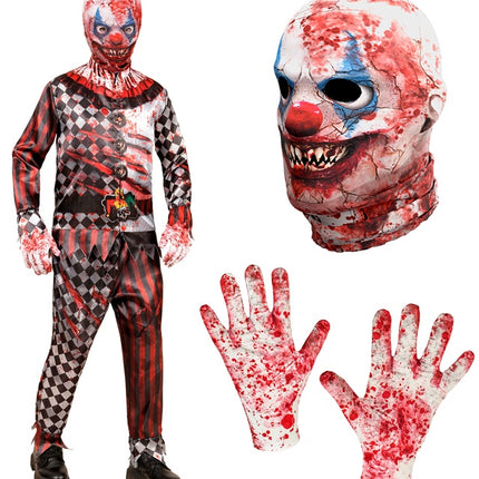 Clown Kostuum Rood Kind 4 delig