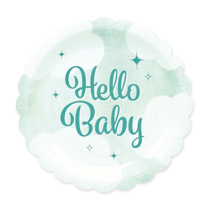 Turquoise Borden Hello Baby 19cm