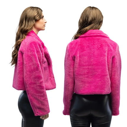 Jasje Fluffy rave roze (M/L)