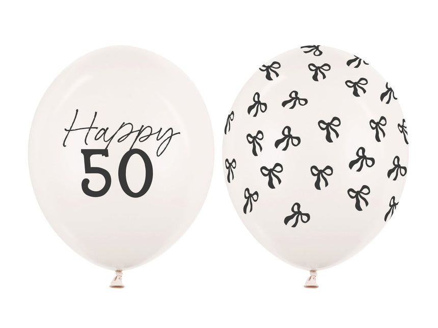 50 Jaar Ballonnen 30cm 50st van Partydeco koop je bij Partywinkel