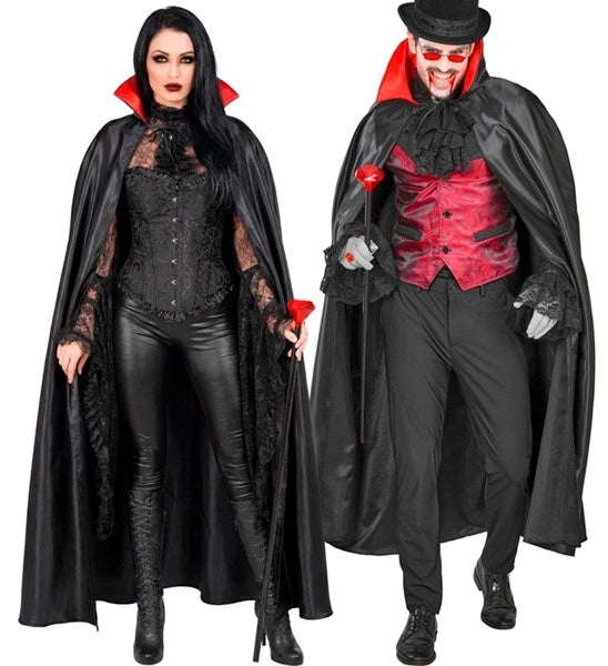 Vampier Cape Zwart Rood 1,4m
