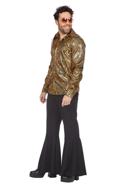 Party blouse disco Goud
