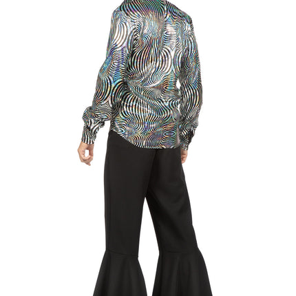 Party blouse disco Zilver