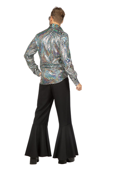 Party blouse disco Zilver