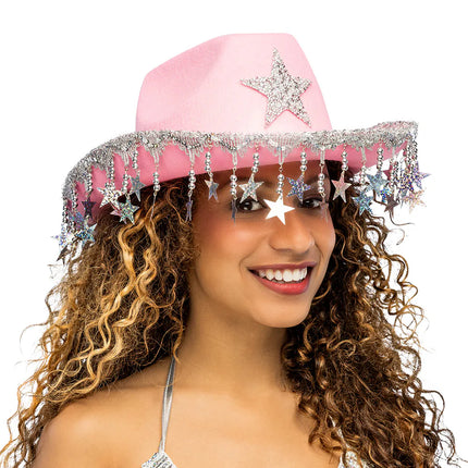 Cowboyhoed Stargazing roze