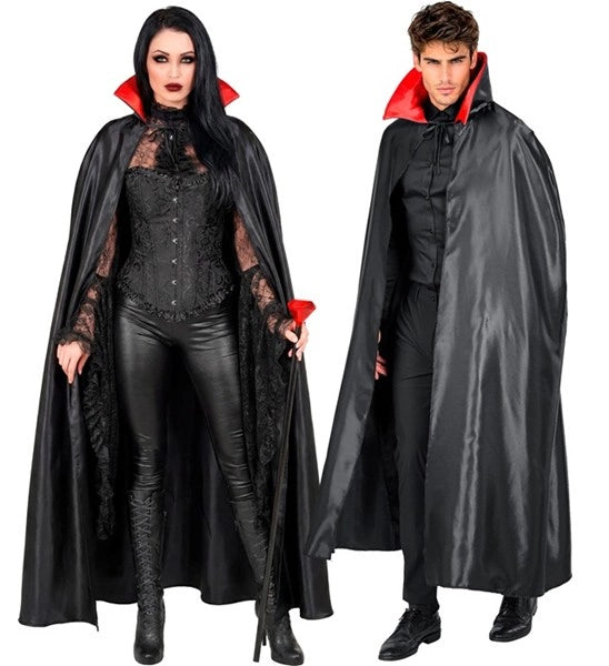Vampier Cape Zwart Rood 1,4m