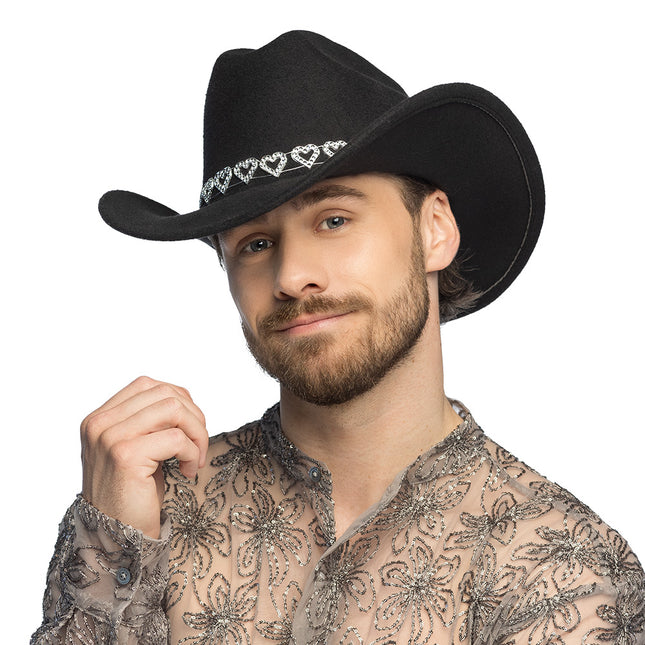 Hoed cowboy Jamie zwart