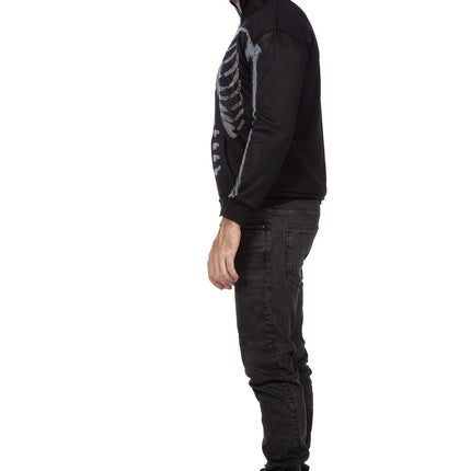 Skelet Vest Zwart Heren Strass