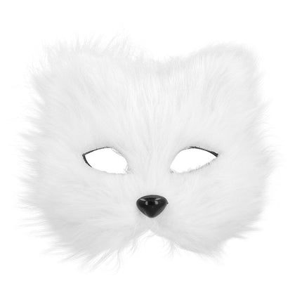 Pluchen masker Witte kat