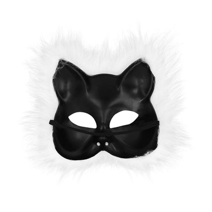 Pluchen masker Witte kat