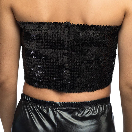 Top Sparkle zwart (M/L stretch)