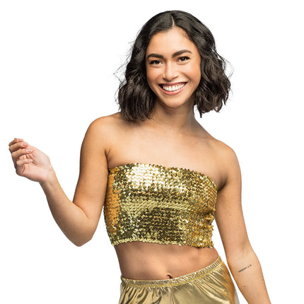 Top Sparkle goud (M/L stretch)