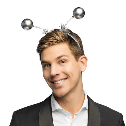Zilveren Haarband Bolletjes