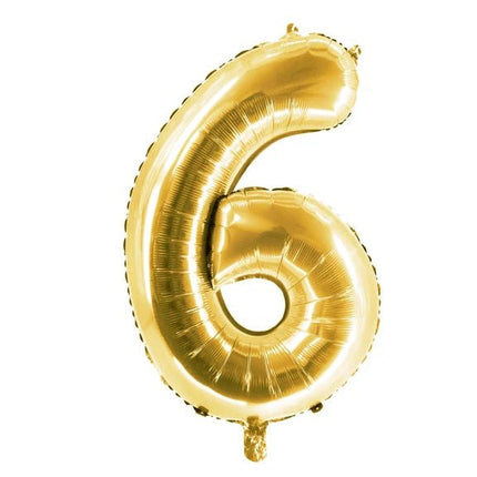 6 Jaar Cijfer Ballon Goud Leeg 1m van VDV Benefit koop je bij Partywinkel
