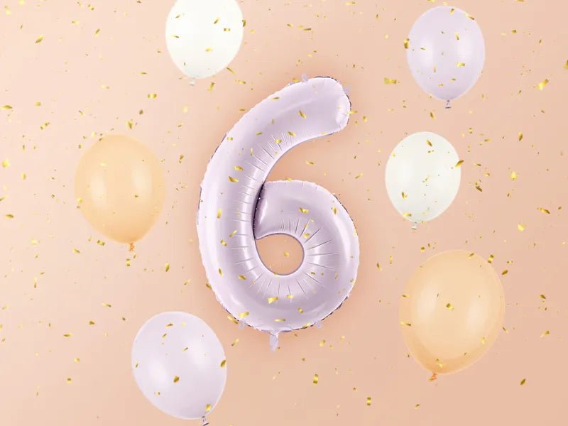 6 Jaar Cijfer Ballon Paars Leeg 72cm van Partydeco koop je bij Partywinkel