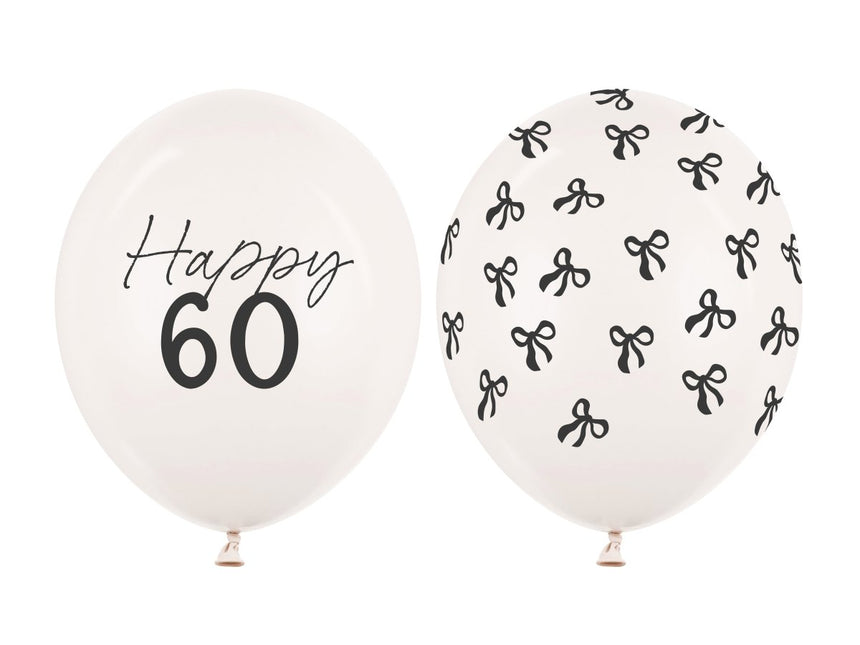 60 Jaar Ballonnen 30cm 50st van Partydeco koop je bij Partywinkel