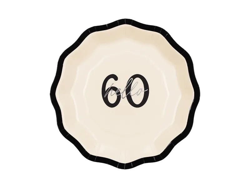 60 Jaar Borden 18cm 6st van Partydeco koop je bij Partywinkel