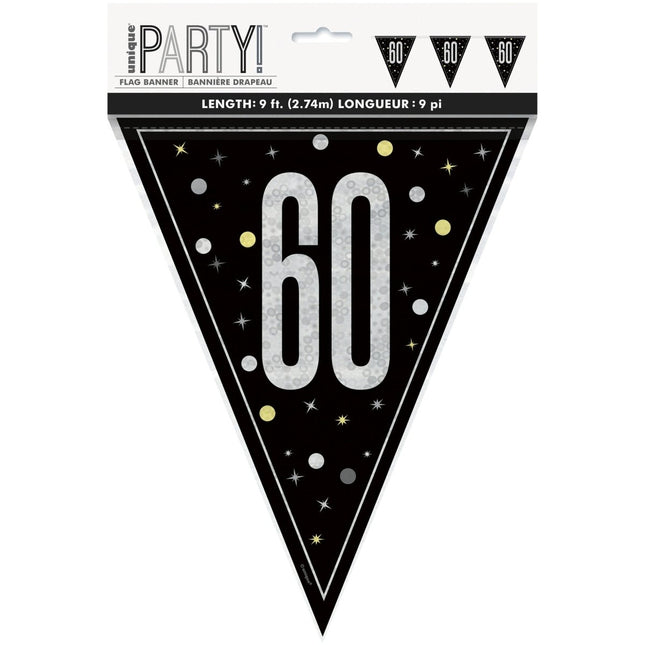 60 Jaar Vlag 2,74m van Unique koop je bij Partywinkel