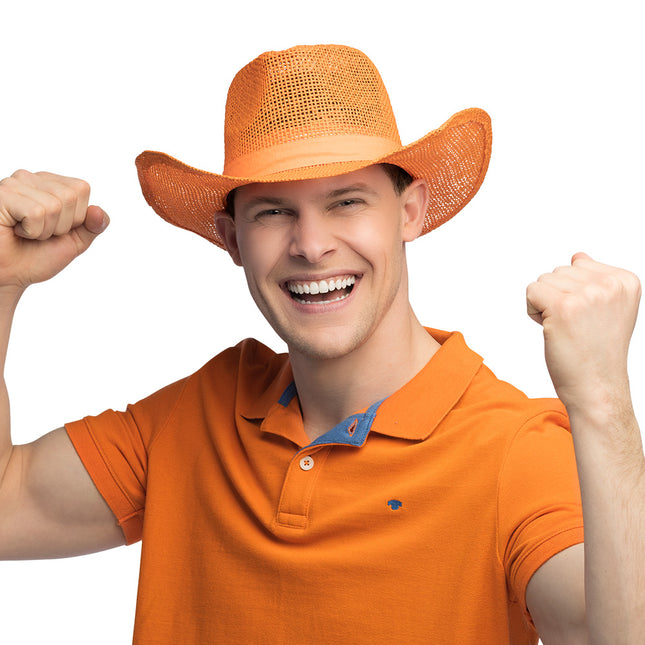 Cowboy Stro Hoed Oranje
