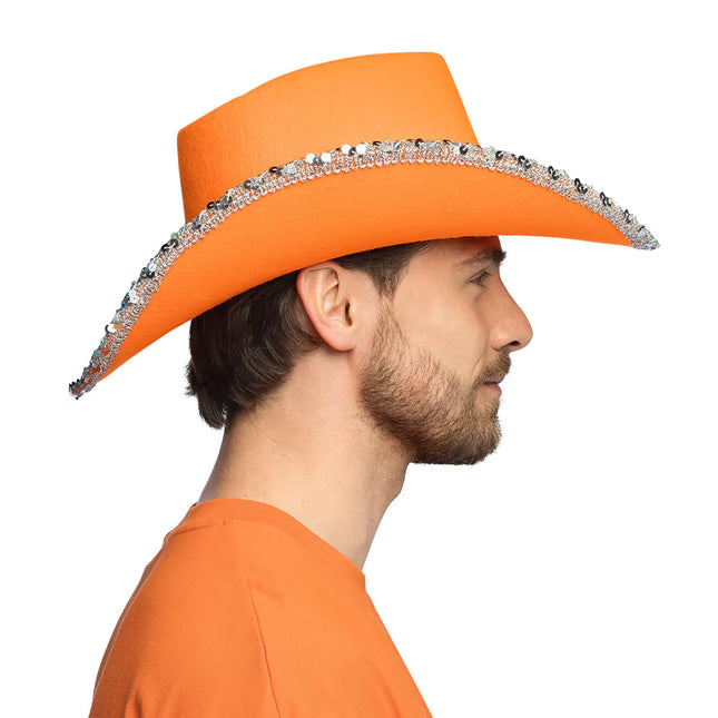 Cowboy Hoed Oranje Uv Blacklight